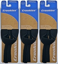 Croakies Original Solid Eyewear Retainer, M/L 11-17mm - Black 3-Pack
