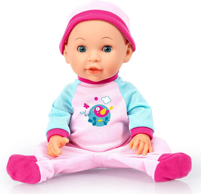 Design Bouncy Baby Doll - 14 in Interactive Soft Doll with Baby Sounds