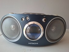 Hitachi CX68 MP3 CD Player Boombox AM/FM Radio With Remote Control Blue