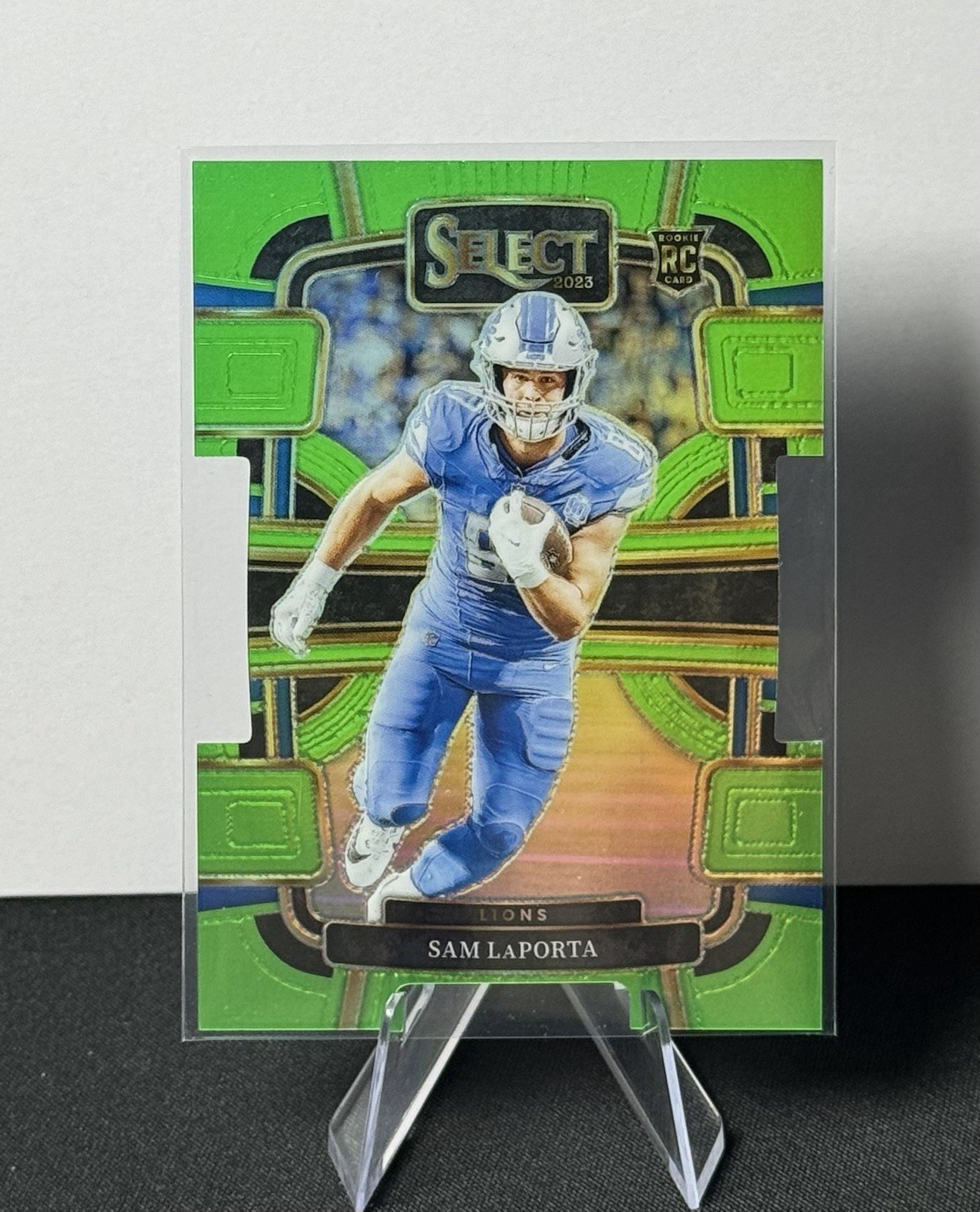 2023 Panini Select - Concourse Sam LaPorta #35 Neon Green Prizm Die-Cut /599 RC