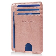 Front pocket thin wallet for Men Women RFID Blocking Credit Card Holder Card ...