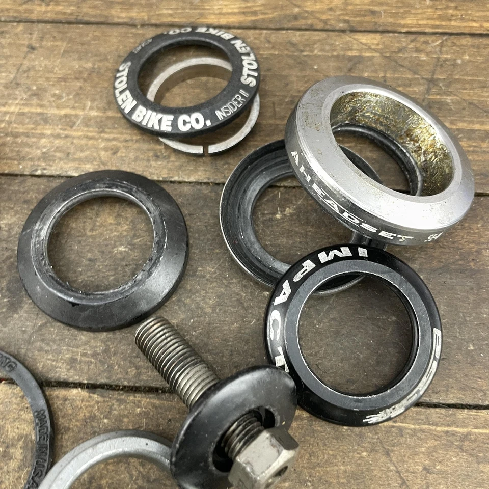 Lote de piezas de auriculares BMX de 1 1/8 pulgadas Potts Mod Perno Diatech D-Cup robado sin rosca Foto 3 de 4