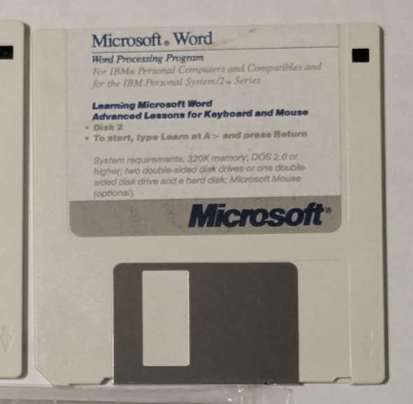 Microsoft Word Processing Program for IBM & 1 blank Floppy 3.5 - Image 3 of 4