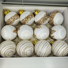 Silk Christmas Balls Satin Christmas Tree Hanging Ornaments Luxury Lot Of 12