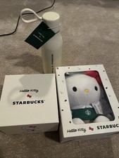 Hello Kitty Starbucks Plush, Mug, And Water Bottle Bundle Set Limited Edition