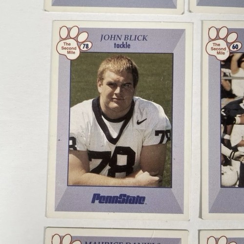 12 tarjetas coleccionables de fútbol americano Penn State Nittany Lions The Second Mile 1998 - Imagen 6 de 24