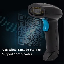 1D/2D Barcode Scanner Handheld USB Wired Bar Code Reader Manual Trigger/Aut YJHA