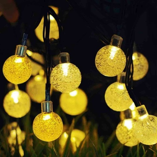 Solar 50 LED String Lights Patio Party Yard Garden Wedding Waterproof Outdoor - Picture 7 of 10