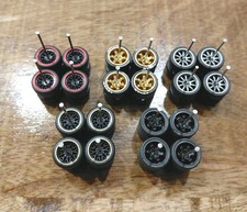 Hot Wheels 1:64 10 Sets Custom RUBBER Tyres Rota Toyo ADVAN Wheel Swap Camber