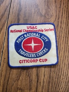 Vintage Embroidered Patch c1978 Citicorp Cup "USAC National Championship Series"