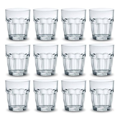 Bormioli Rocco Rock Bar Rocks 9.25 oz Stackable Beverage Glasses, Set of 12
