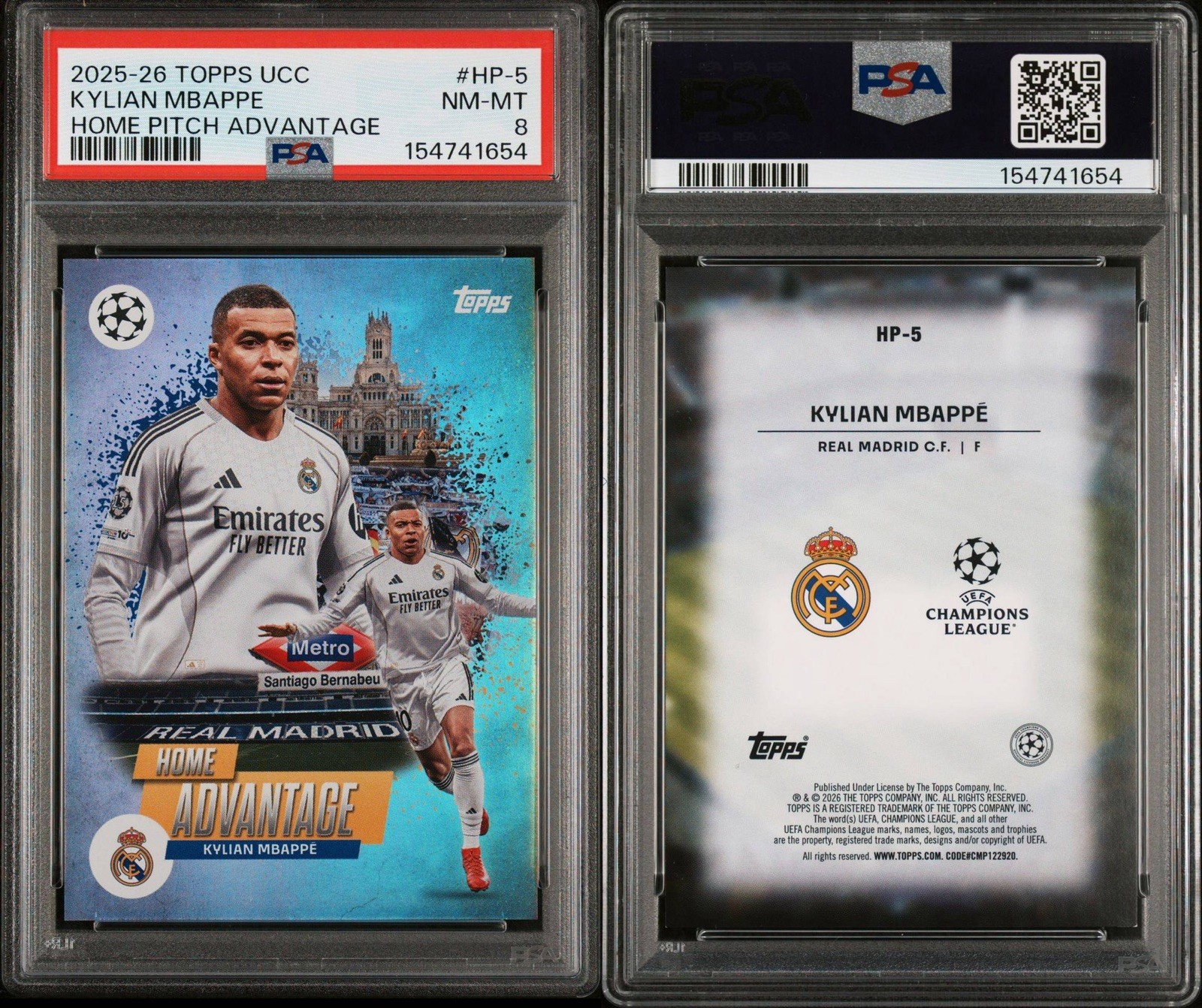 2025-26 Topps UEFA Kylian Mbappe Home Advantage view 3
