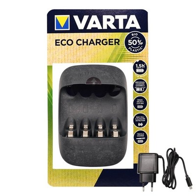 VARTA Eco Ladegerät AA & AAA Batterieladegerät Batterielader quick charge