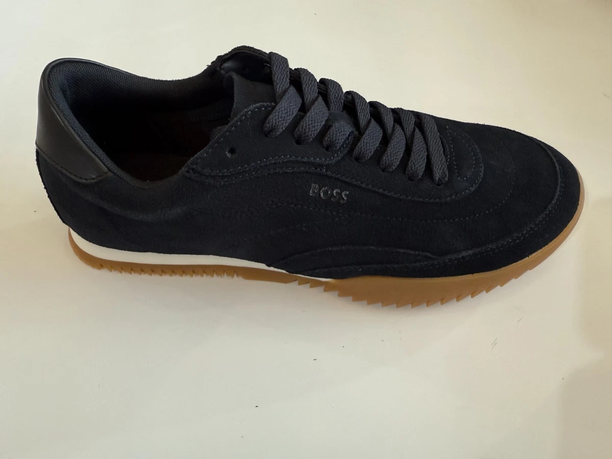Baskets Boss By Hugo Boss Clay_Tenn_sd - Daim Homme - EU 42 / UK 8 / US 9 - Bleu Pastel - Neuf