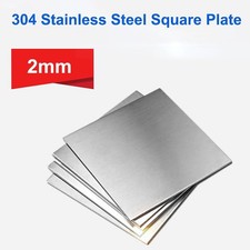 Thick 2mm 304 Stainless Steel Plate Square Polished Board Sheet Metal 50-300mm