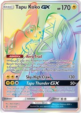 Tapu Koko GX - 153/145 - Pokemon Guardians Rising Sun & Moon Secret Rare Card NM