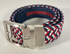 NIB Nexbelt pleciony pasek zapadkowy Liberty Golf 1,38" [35mm] sugerowana cena detaliczna 64,99 USD