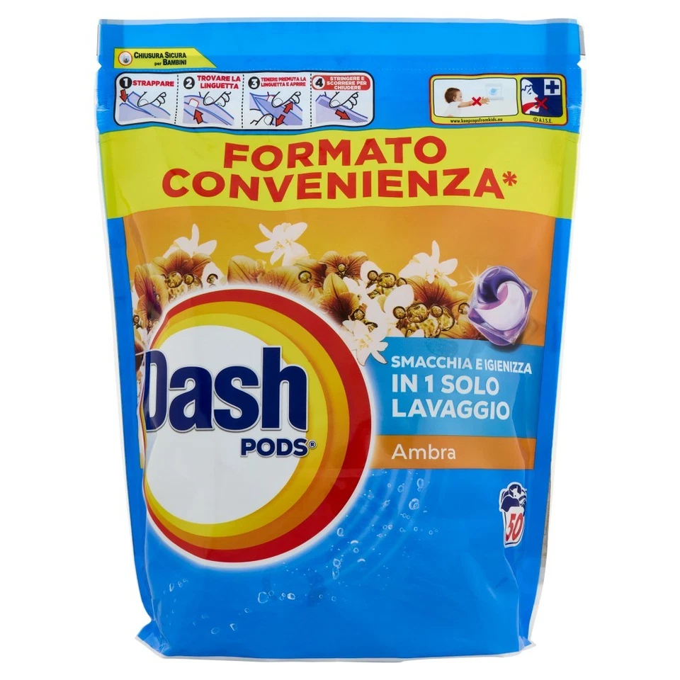 150 Capsule Dash Pods Ambra detersivo lavatrice Bucato monodosi Igienizzante - Image 2 of 4