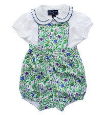 NWT / Oscar de la Renta Infant | Girl FLORAL 2-PIECE Bubble Romper w/Shirt - 2Y