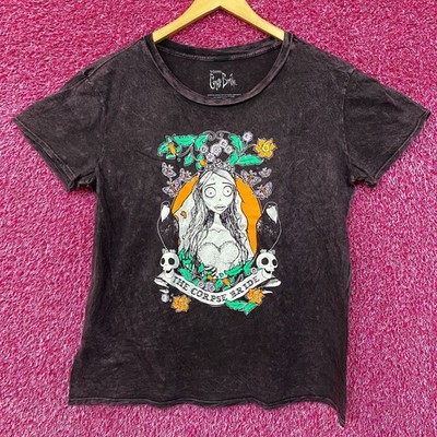 Tim Burton The Corpse Bride Emily Retro Style Graphic Design T-Shirt large
