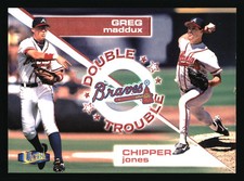 1998 Ultra #4DT Chipper Jones / Greg Maddux Double Trouble
