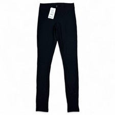 Hue Rib Leggings Womens Size XS Black Full Length NWT