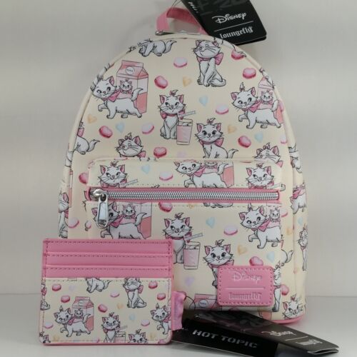 Loungefly Disney The Aristocats Marie Milk & Macarons Mini Backpack & Cardholder - Picture 1 of 15