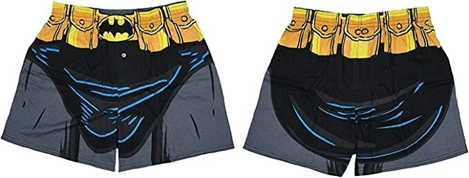 Boxers de punto Batman para hombre 2XL 44-46, negro/amarillo Foto 3 de 4