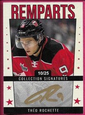 2022 Quebec Remparts 25th Anniversary THEO ROCHETTE #A-TR Autograph 10/25