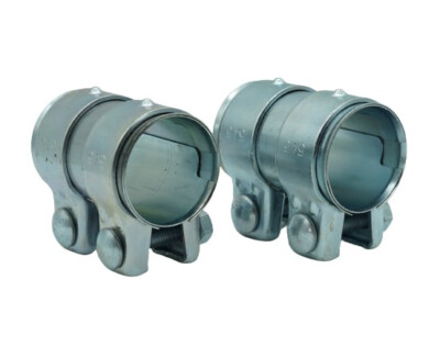 Morsetto per Tubo di Scarico, 3in 76mm Connettore per Tubo di Scarico in Acciaio Inossidabile Doppio Morsetto Manicotto di Giunzione Morsetto di Scarico Parti di Riparazione del