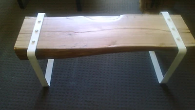 Custom Tree Trunk Television Console Honey Myrtle And Iron