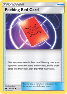 pokemon tcg peeking red card SM Ultra Prism Trainer Card: 169/156 Gold Ult Age Group 1x Peeking Red Card 97/111