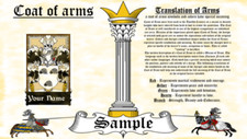 Heroes-Herrys COAT OF ARMS HERALDRY BLAZONRY PRINT