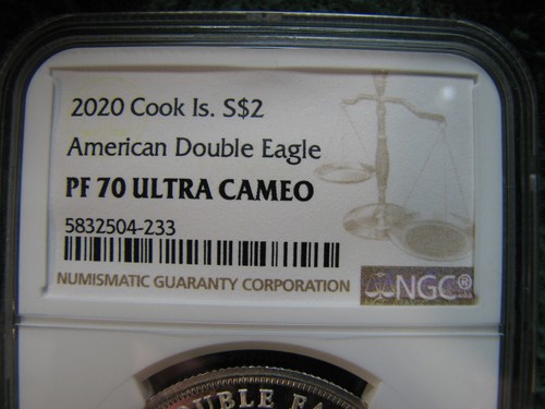 2020 Cook Islands AMERICAN DOUBLE EAGLE Silver Coin NGC PF 70 ULTRA CAMEO