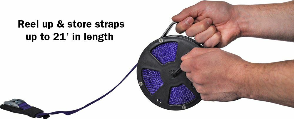 Kayak, Roof Tie Down Strap and Storage Reel  15' Strapsto Reel W/ Rubber Buckle 