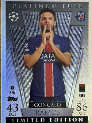 Topps Match Attax Champions League 2024 | 2025   Platinum Pull Concalo Ramos TOP