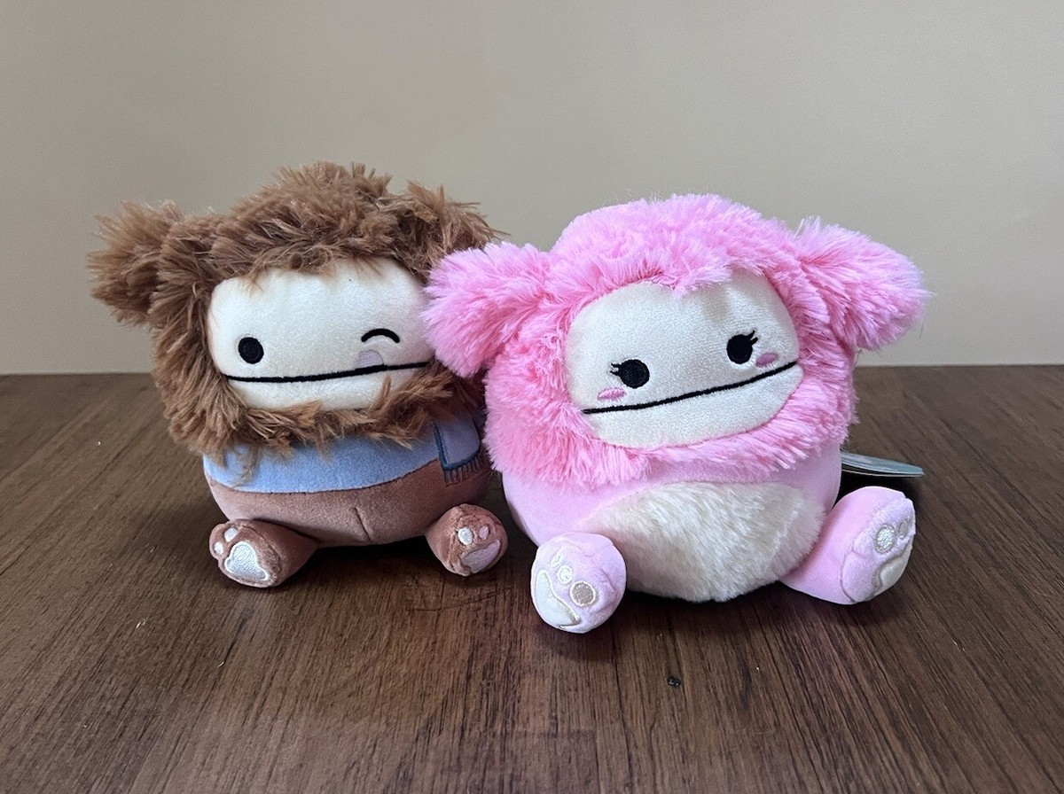 NWT Squishmallow 5” Benny Brown Bigfoot Scarf Plush KellyToy New