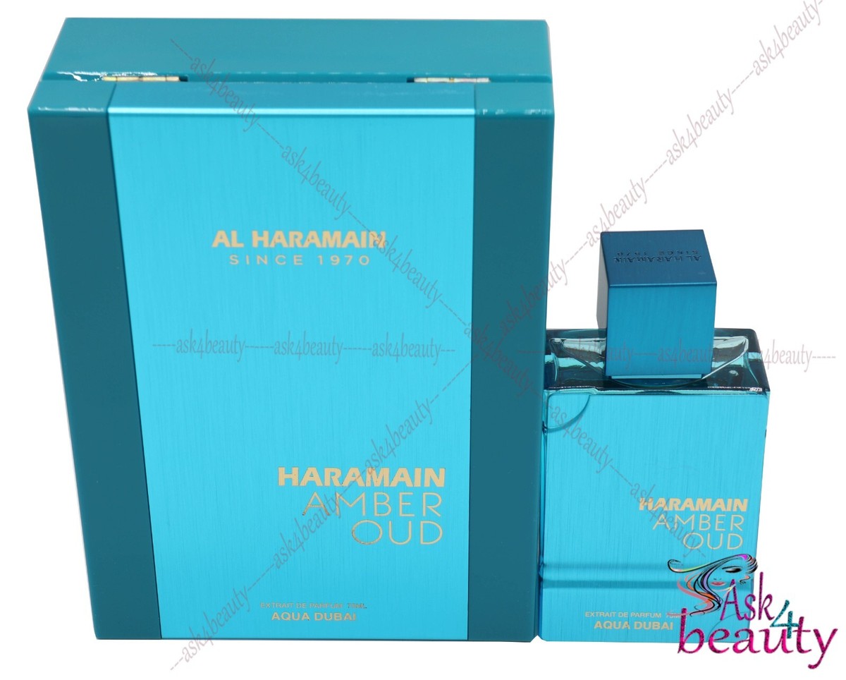 Amber OUD Aqua Dubai By Al Haramain 2.53 oz Extrait De P{arfum