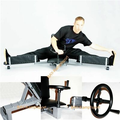 BAY  STAHL Beinspreizer mit Drehkurbel mechanischer Bein-Strecker Spagat-Trainer