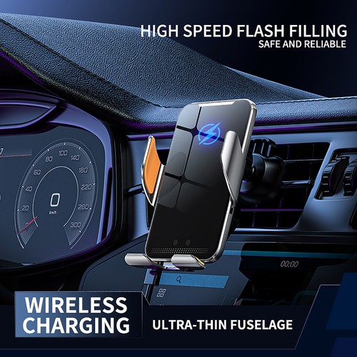 30W Wireless Charger Car Mount Air Vent Bracket For iPhone 14 13 Samsung S23 S22 - Picture 17 of 20