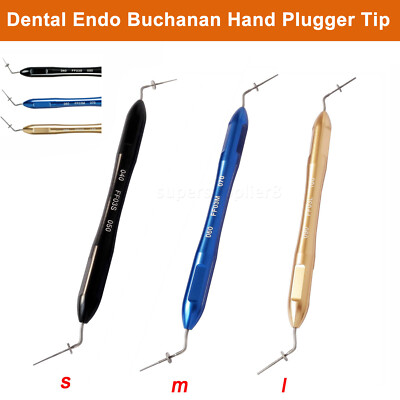 3 Size Dental Endo Buchanan Hand Plugger Tip Fill Obturation Kit F/ Gutta Percha