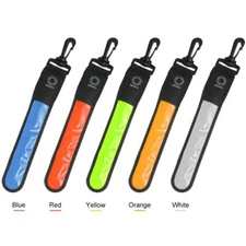 REFLECTIVE CLIP-ON STRIP LED Tag Band Light for Back pack purse belt coat Safety