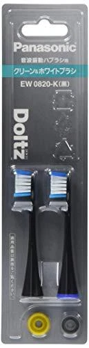 Juego de 2 cepillos de repuesto Panasonic Doltz Clean & White negros EW0820-K Foto 2 de 4