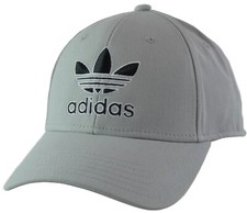 Adidas Originals Icon 2.0 Stone Gray  Black Hat Trefoil Logo Snapback Cap