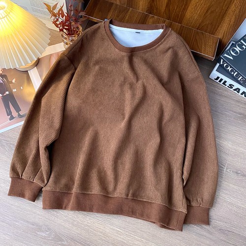 Hombres Prendas para el torso Camisetas Blusa Sudadera Informal Pana Cuello Redondo Retro - Imagen 17 de 24