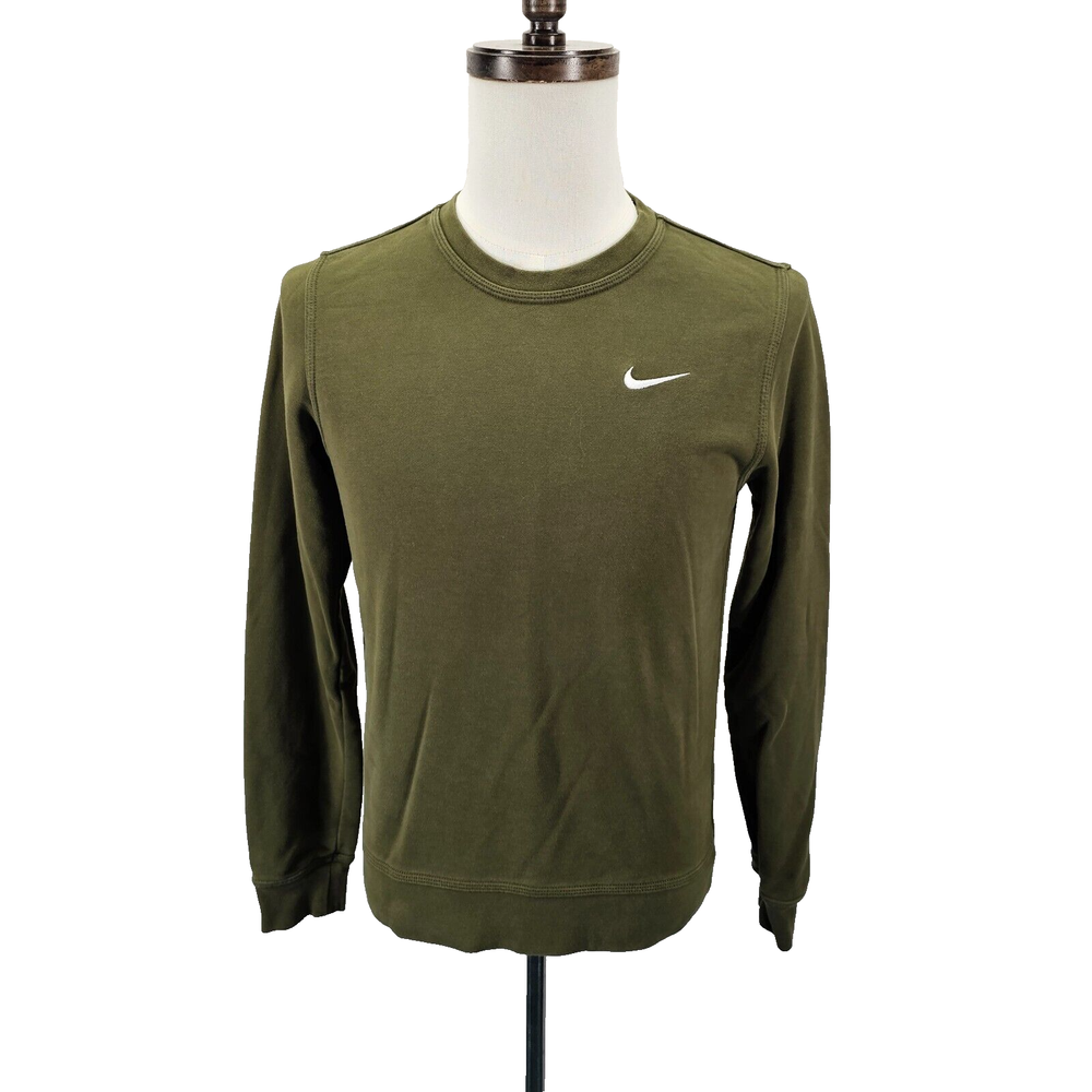 Nike Club Fleece Green Men's Small Sweatshirt AA3177-327