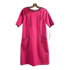 Nine West Women's Size 8 Pink Outlined In Gray Dress NWT