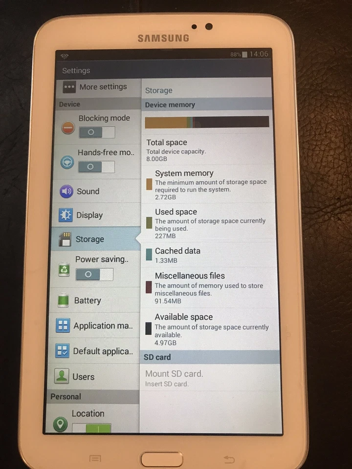 Genuine Samsung Galaxy Tab SM-T210 7" Tablet 8gb - Image 3 of 4