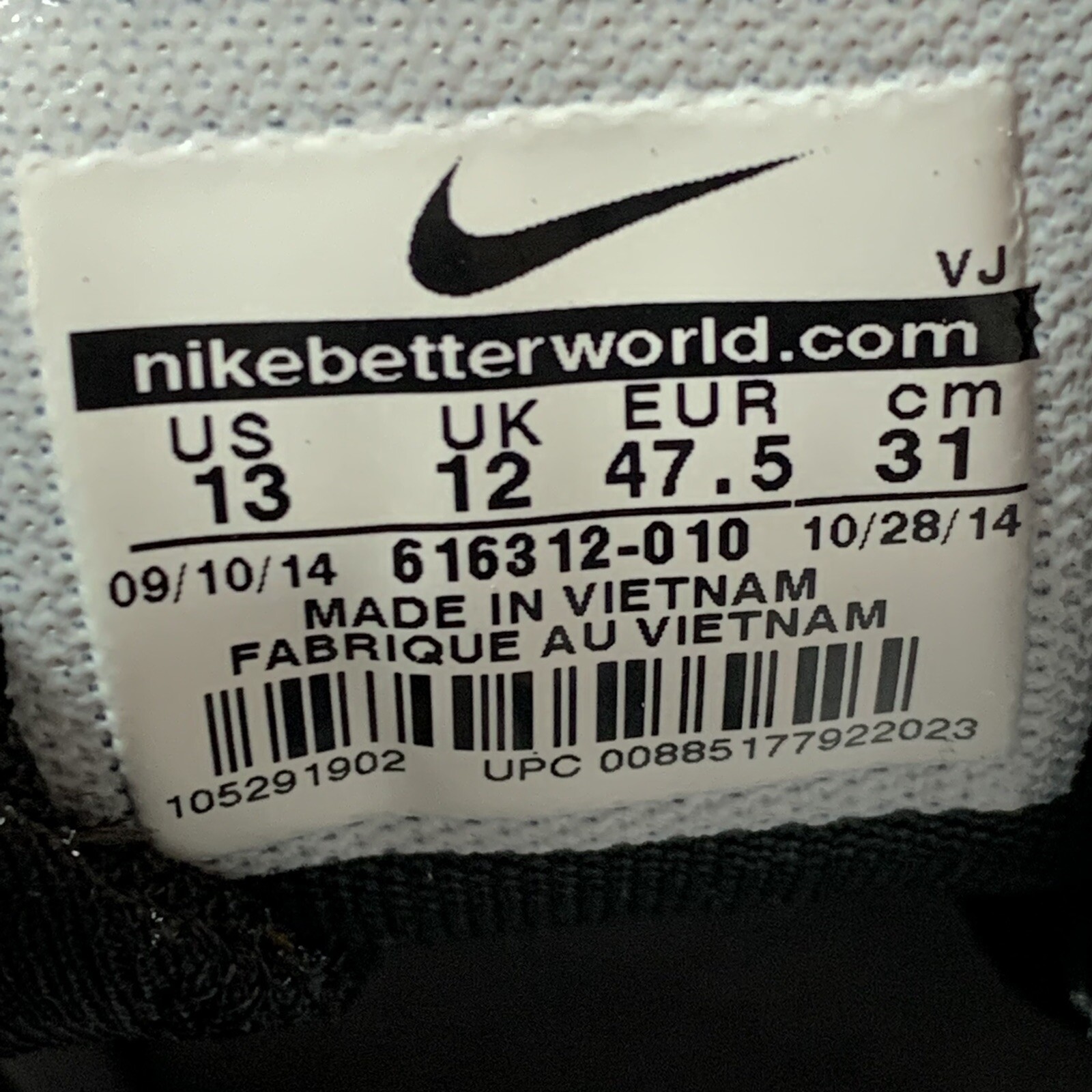 Nike Men’s Size 13 Black Racing Track Shoes With Remo… Gem