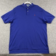 Polo Ralph Lauren Shirt Mens XL Blue Short Sleeve Cotton Preppy